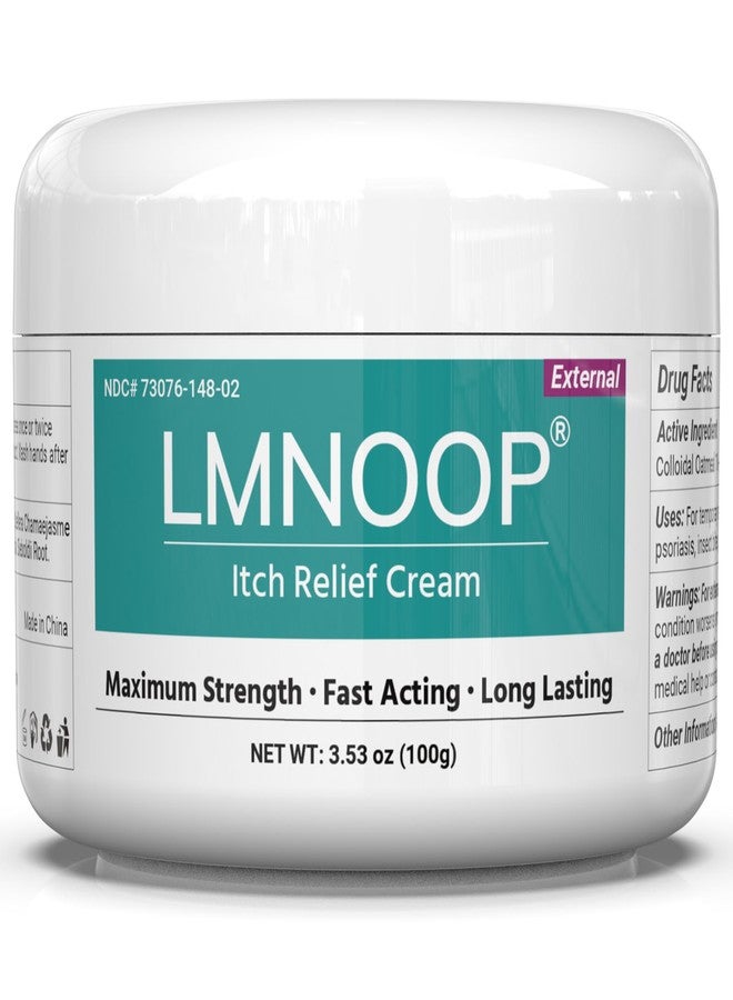 لمنوب كريم LMNOOP المضاد للحكة، تسكين فائق القوة للحكة الناتجة عن الطفح الجلدي، والأكزيما، وطفح اللبلاب السام، والصدفية، والتهاب الجلد، وتغيرات الفصول، راحة طويلة الأمد للبشرة الجافة والحكة، 3.53 أونصة - Image 1